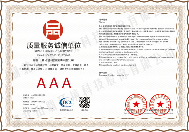 质量服务诚信单位